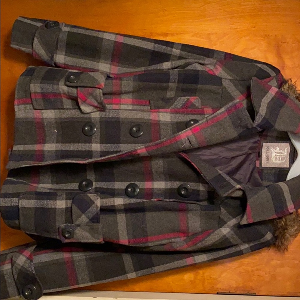 Gray pea coat